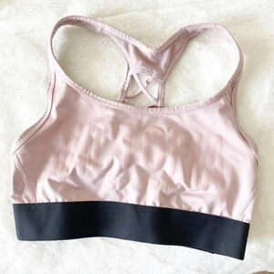 Victoria Secret Sport "the player" pink raacerback lace up back sports bra